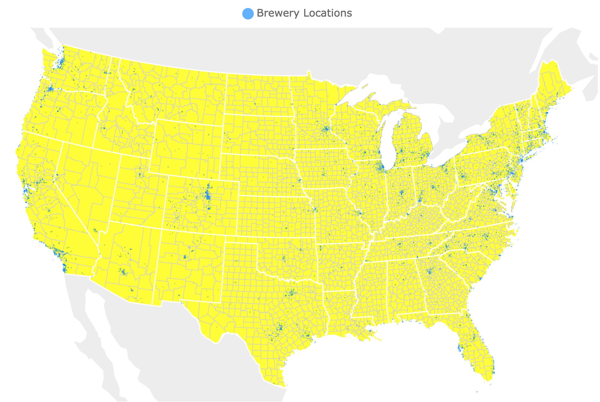 brewery locations in the US